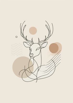 Abstract Deer Art