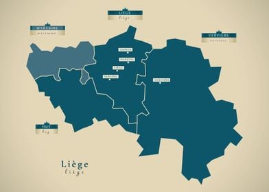 Liege Belgium map