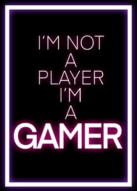 I Am A Gamer Gaming Neon
