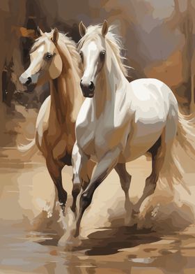 Purebred Arabian horses