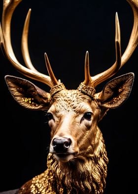 black and gold deer