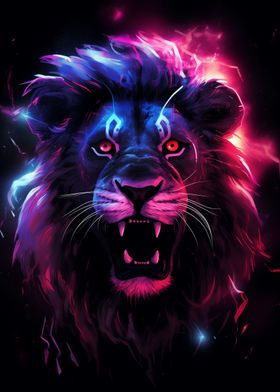 lion on fire
