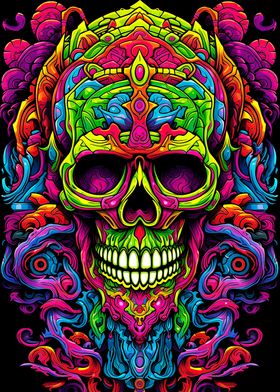 Psychedelic Skull 3