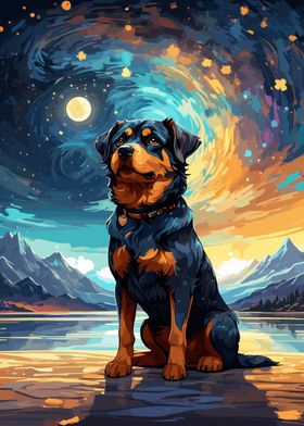 Rottweiler Night Sky