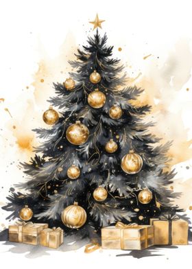 Watercolor Christmas Tree