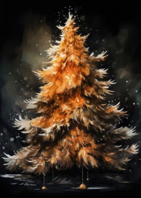 Watercolor Christmas Tree