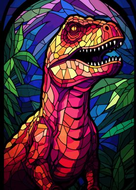 Dinosaur Stained Glass