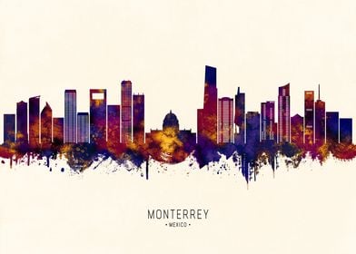 Monterrey Mexico Skyline