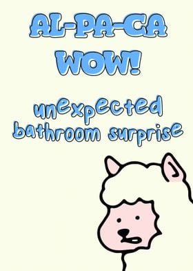 Bathroom Funny Llama