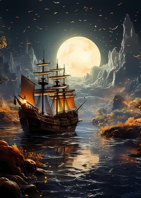 Moonlight Pirate Ship 