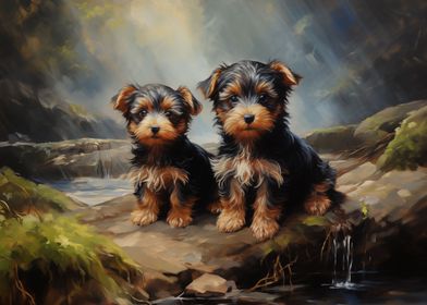 Yorkshire terrier puppies