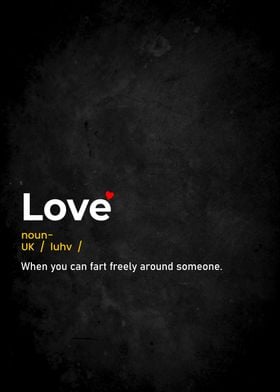 LOVE funny definition