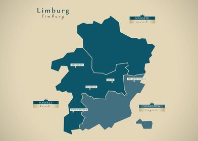 Limburg Belgium map