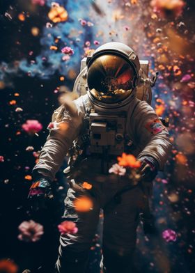 Floral Astronaut in Space