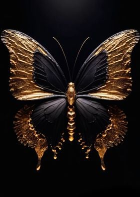 black and gold butterfly