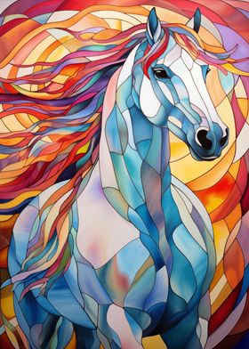 Horse Animal Colorful Art
