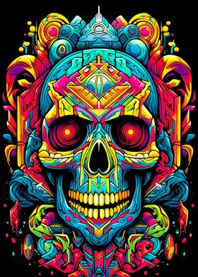 Psychedelic Skull 1