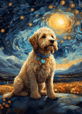 Labradoodle Night Sky