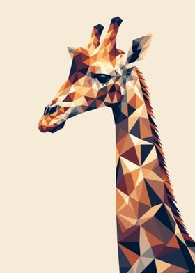 Geometric Giraffe Portrait