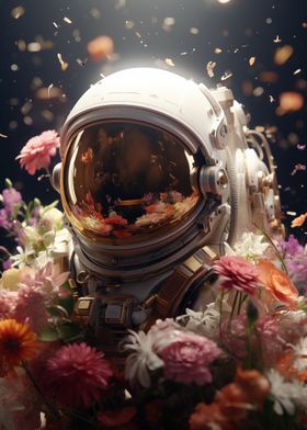 Space Flowers Astronaut