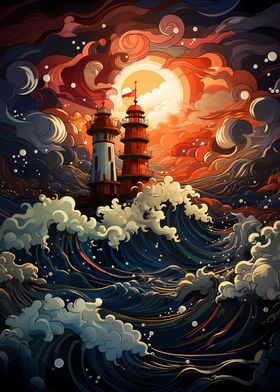 Lighthouse in the storm