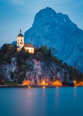 Mountain Lake Traunsee