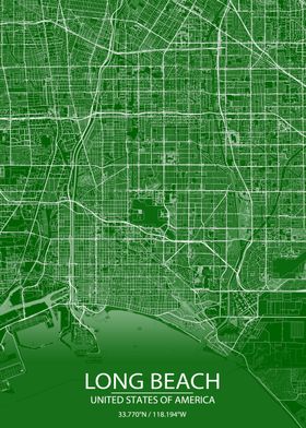 Long Beach CA US Green Map