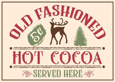 Hot Cocoa Christmas Sign