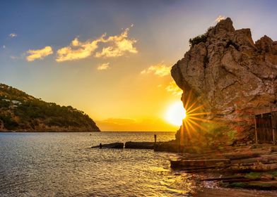Ibiza landscape sunset sea