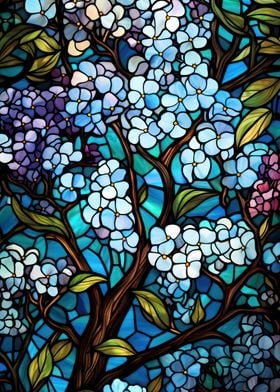 flowers stained glass