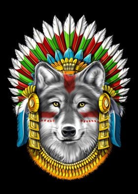 Wolf Aztec Warrior
