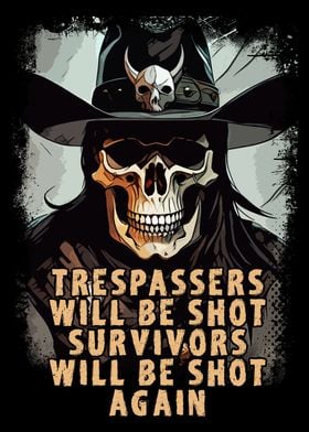 Funny Skull Cowboy Quote