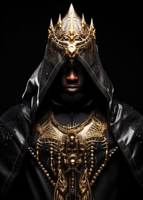 Black and Gold Hooded King