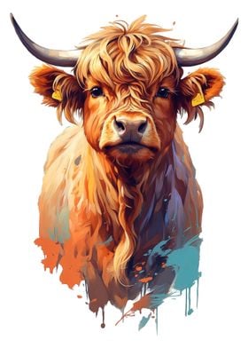 Highland Cow Portrait