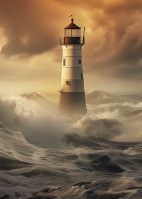 Stormy Ocean Lighthouse 2