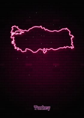 Posters map neon 