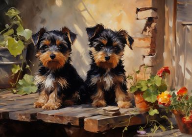 Yorkshire terrier puppies