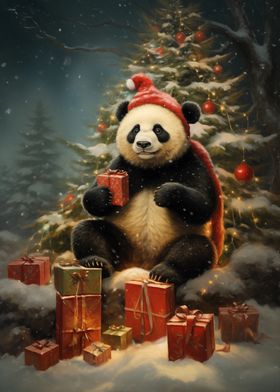 Funny Panda Xmas