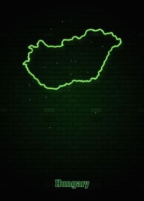 Posters map neon 