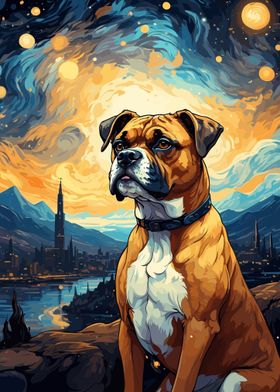 Boxer Starry Night