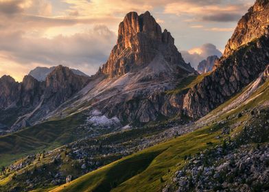 Rugged Peaks at Sunset