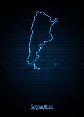 Posters map neon 