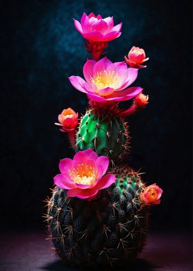 neon small cactus 