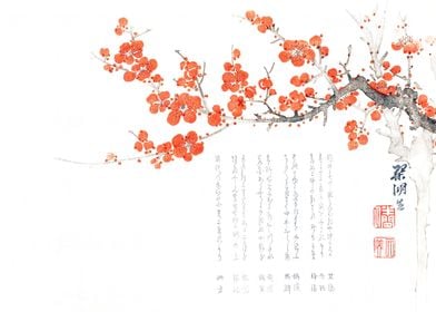 Japanese plum blossom