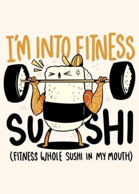 Funny Sushi Fitness Quote