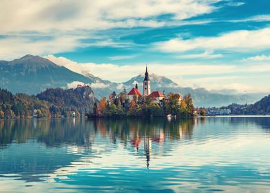 Lake Bled Slovenia autumn