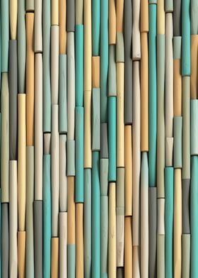 Colorful wooden sticks