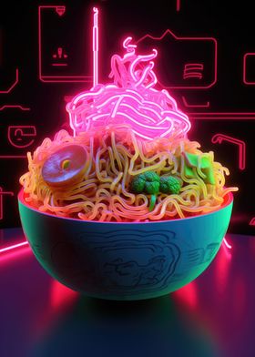 Ramen Noodles Neon