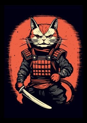 Japanese Cat Samurai