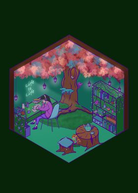 Isometric floral study